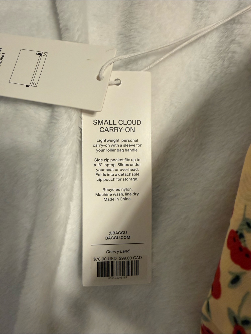 BAGGU Yellow Cherry Land Small Cloud - Picture 2 of 3